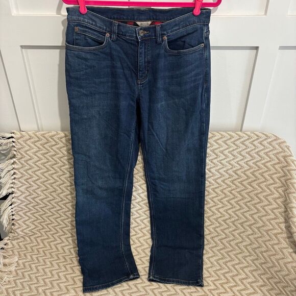 Duluth Trading Co Daily Denim Flannel Lined Straight Leg Jeans - Picture 6 of 11